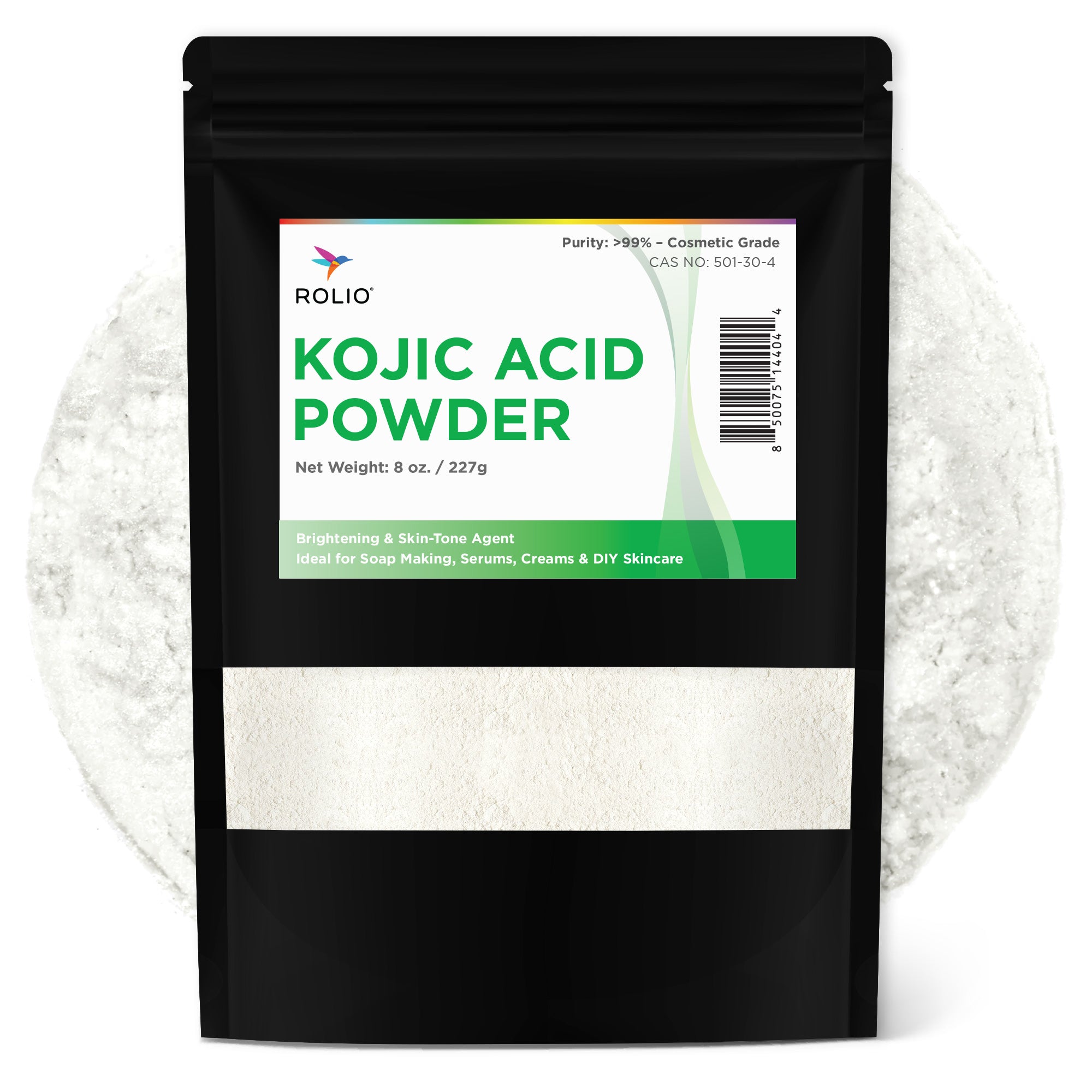 Pure Cosmetic-Grade Kojic Acid Powder – Skin Brightening Ingredient | 3.5oz, 8oz