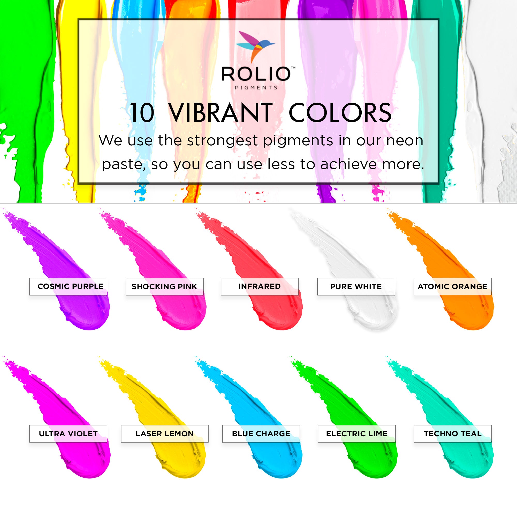 10 Color Pigment Paste Set (Neon Colors)