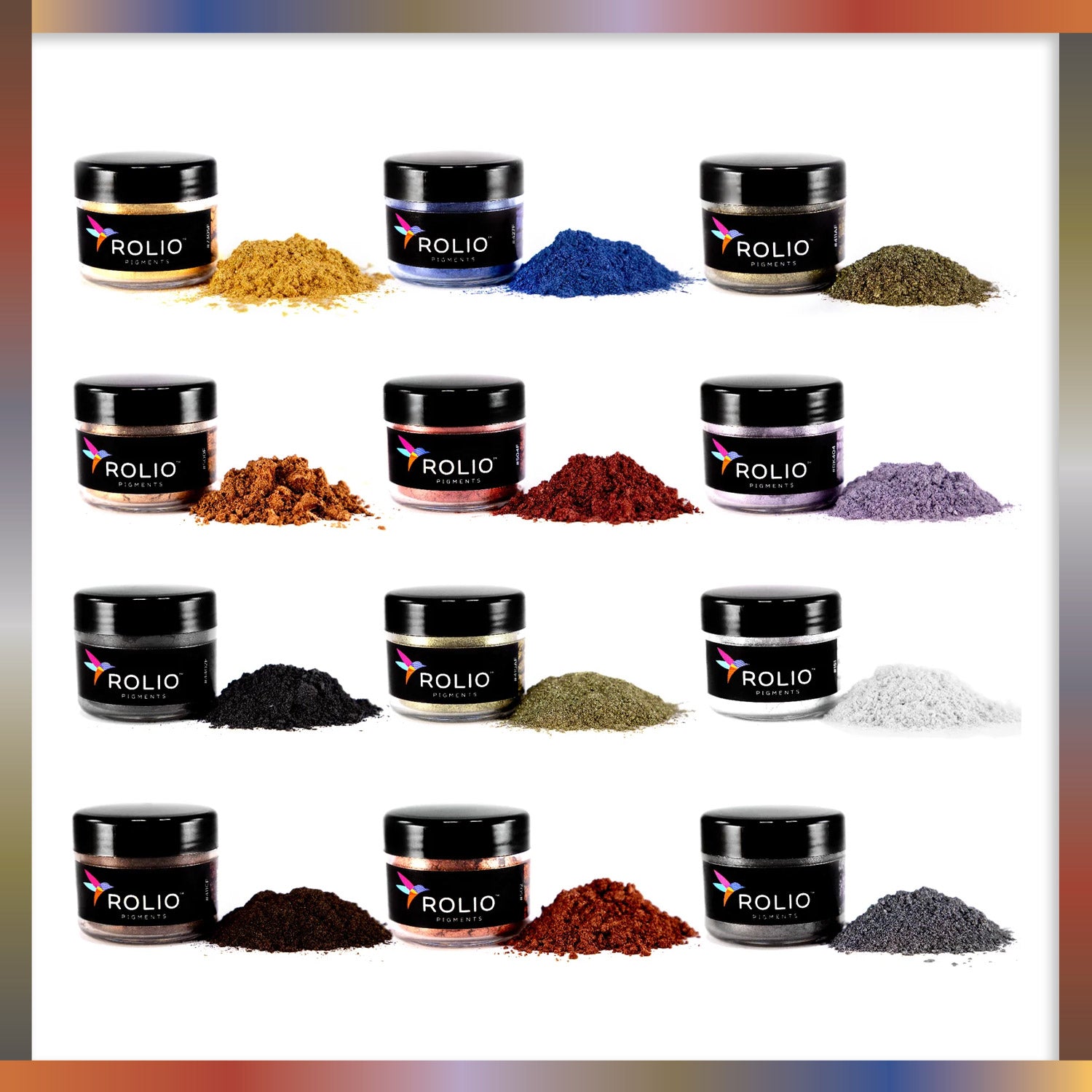 Mica Powder | Set of 30 Colors | 0.18 oz Jars