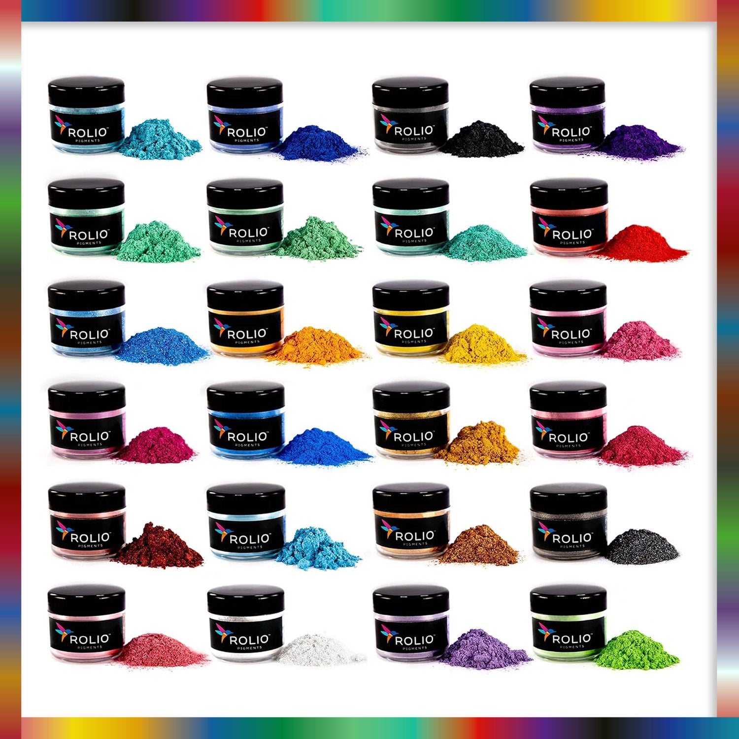 Mica Powder Original 24 Colors Set - 10g Jars – Rolio Pigments