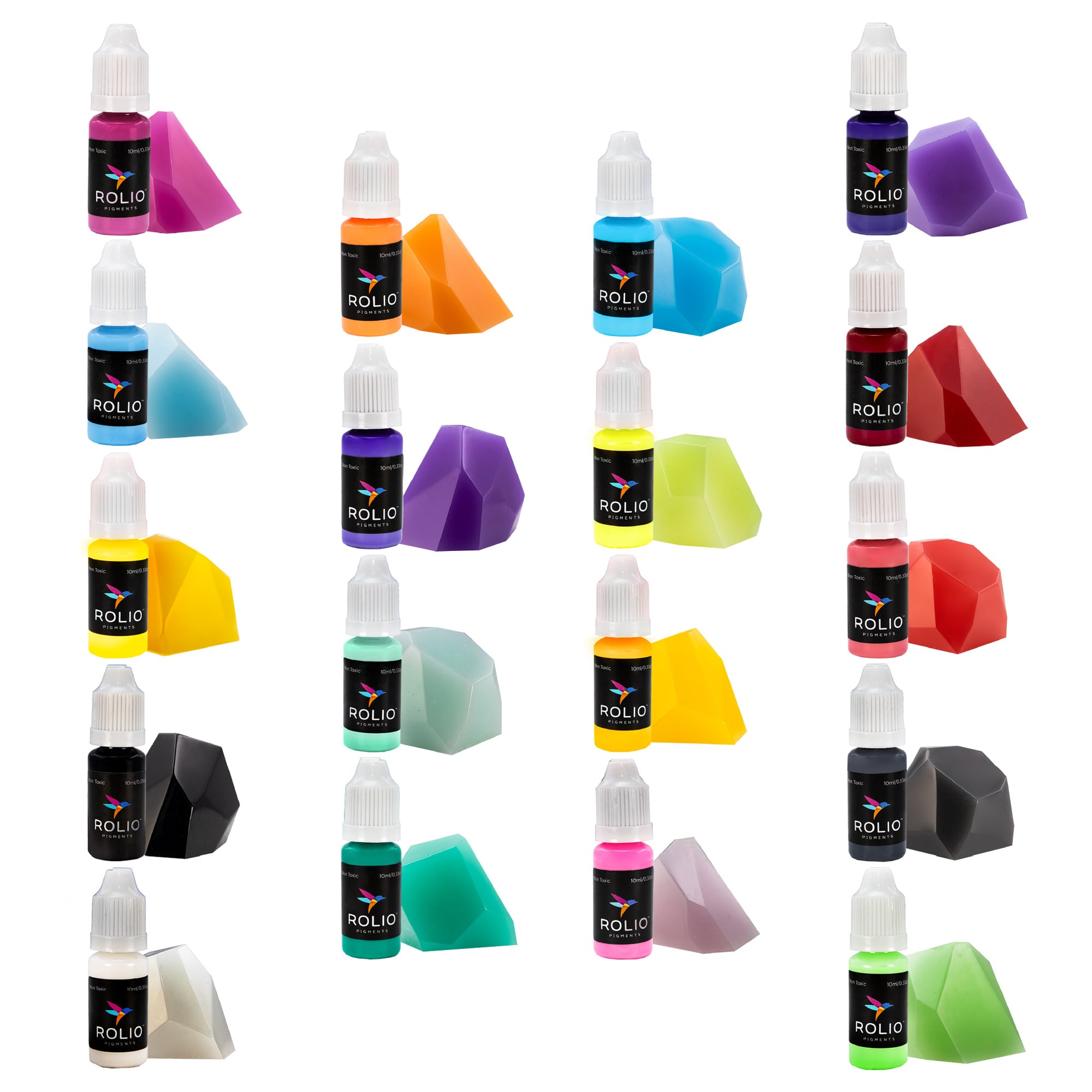 Resin Liquid Pigment - 18 Solid Colors - 0.33 oz/10 ml each