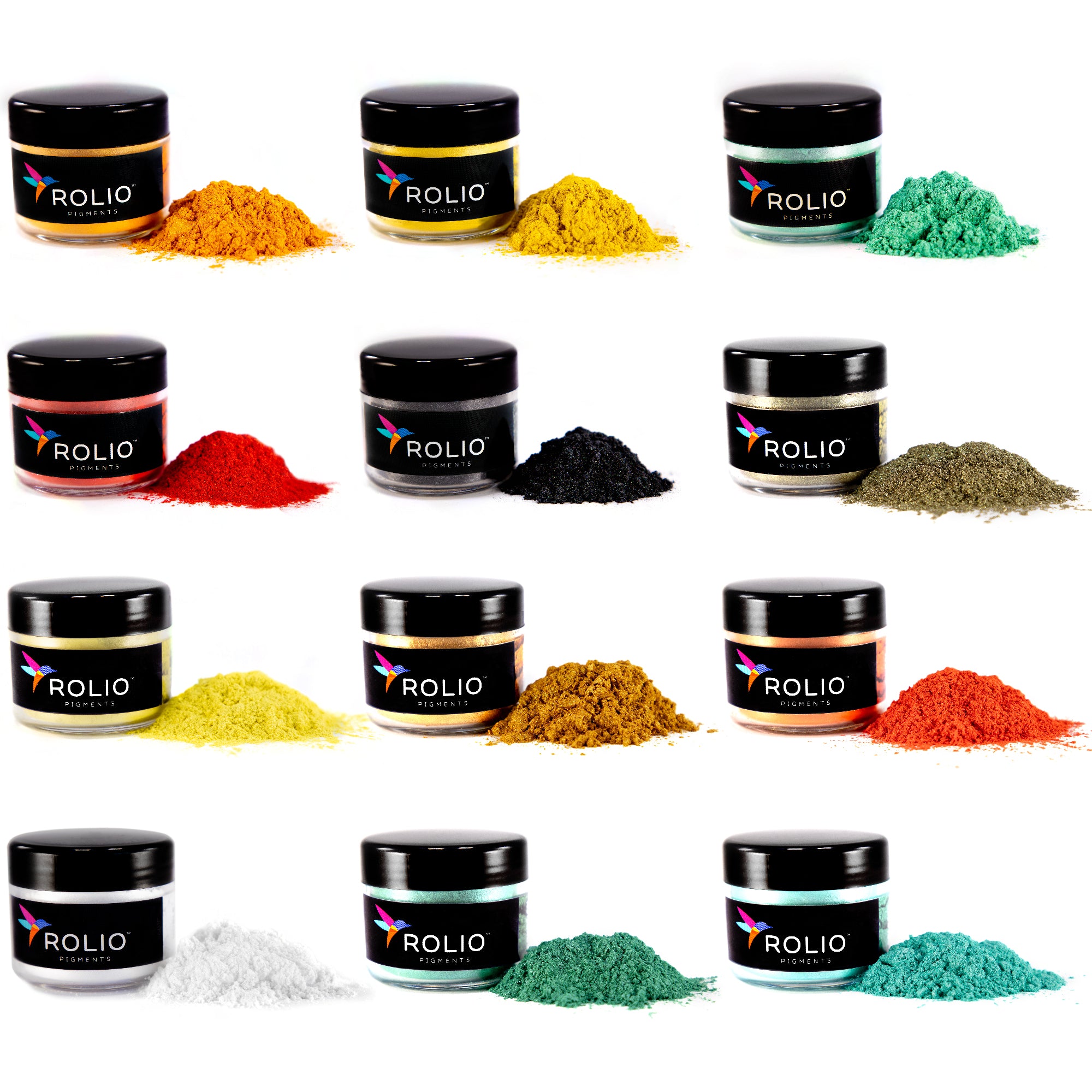 Mica Powder 32 Pearlescent Pigments Set, for Lip Gloss, Makeup, Soap, Bath Bomb Dye, Nail Polish, Painting, Epoxy Resin, Craft Projects