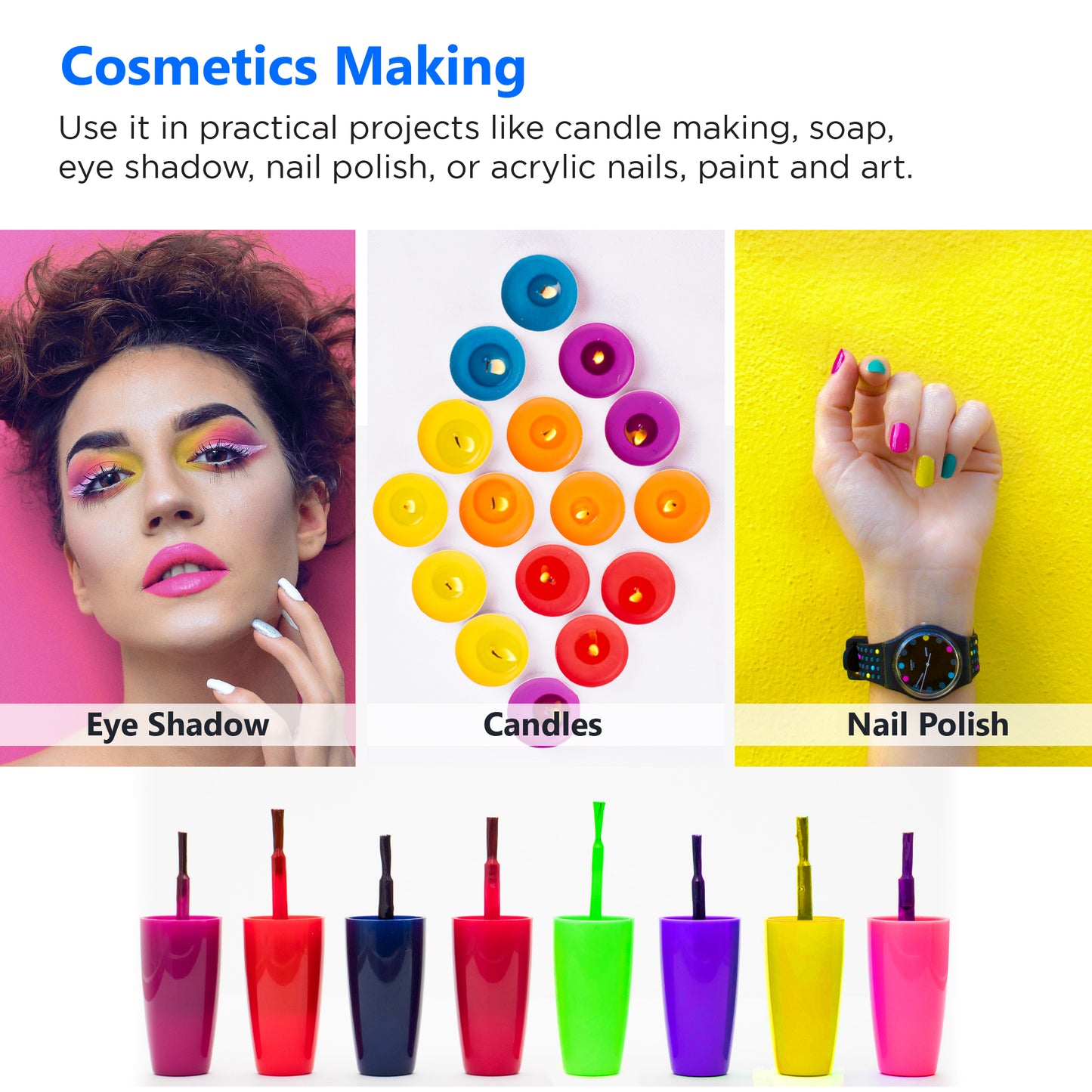 Fluorescent Powder - 10g 12 Colors Set