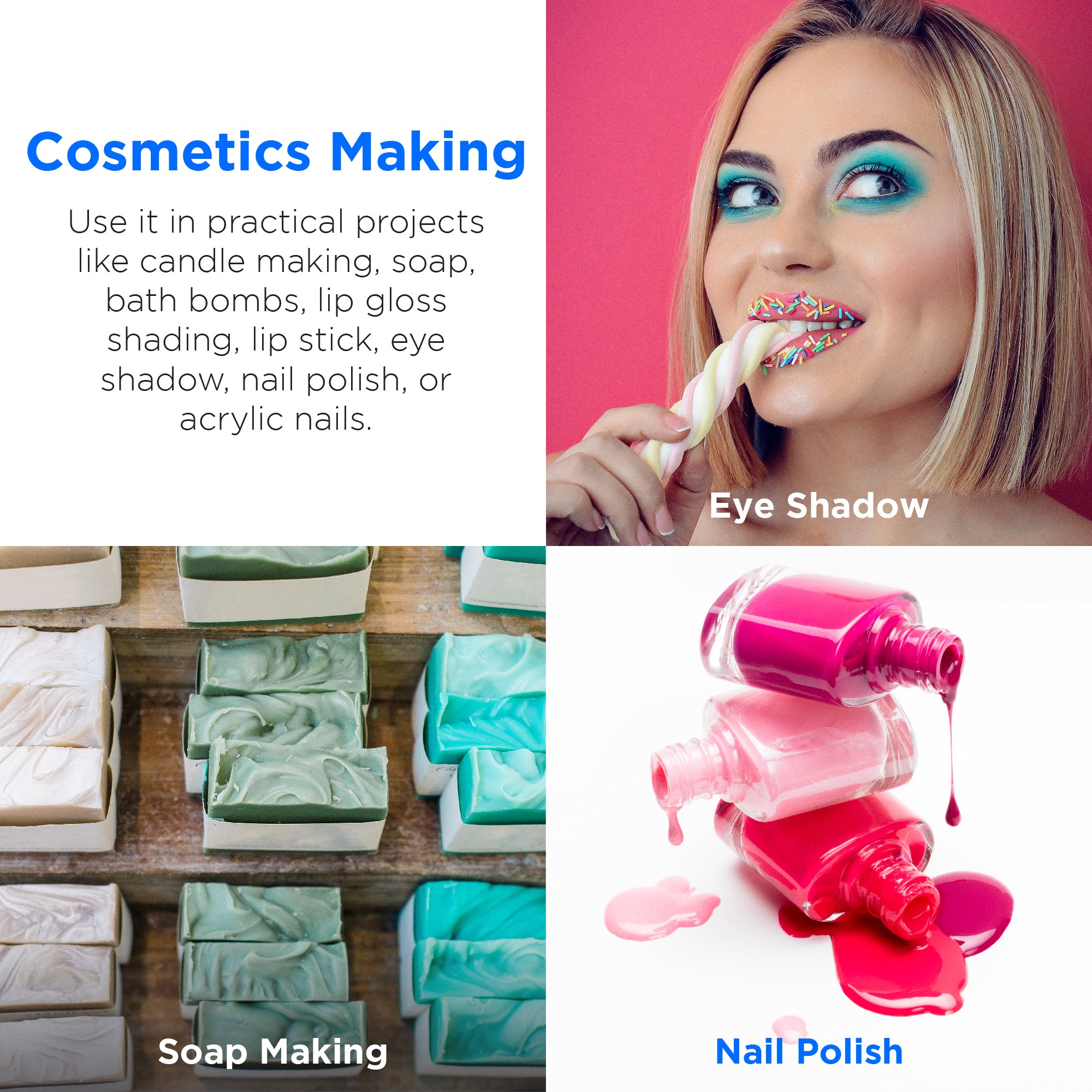 Mica Powder 15 Pearlescent Color - 5g Bags