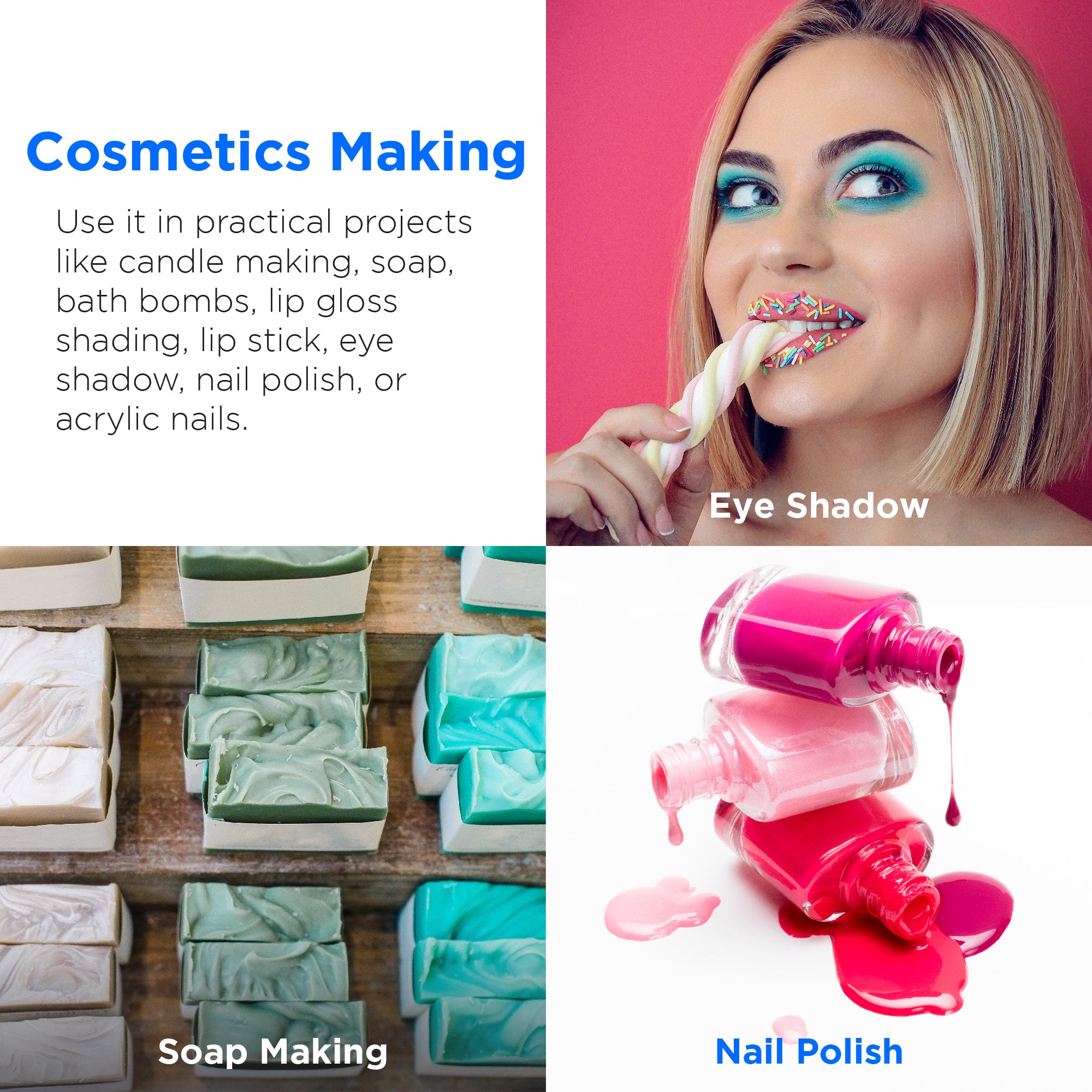 Mica Powder Pastel 24 Colors Set - 10g Jars