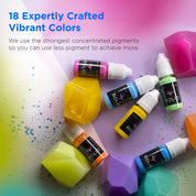 Resin Liquid Pigment - 18 Solid Colors - 0.33 oz/10 ml each