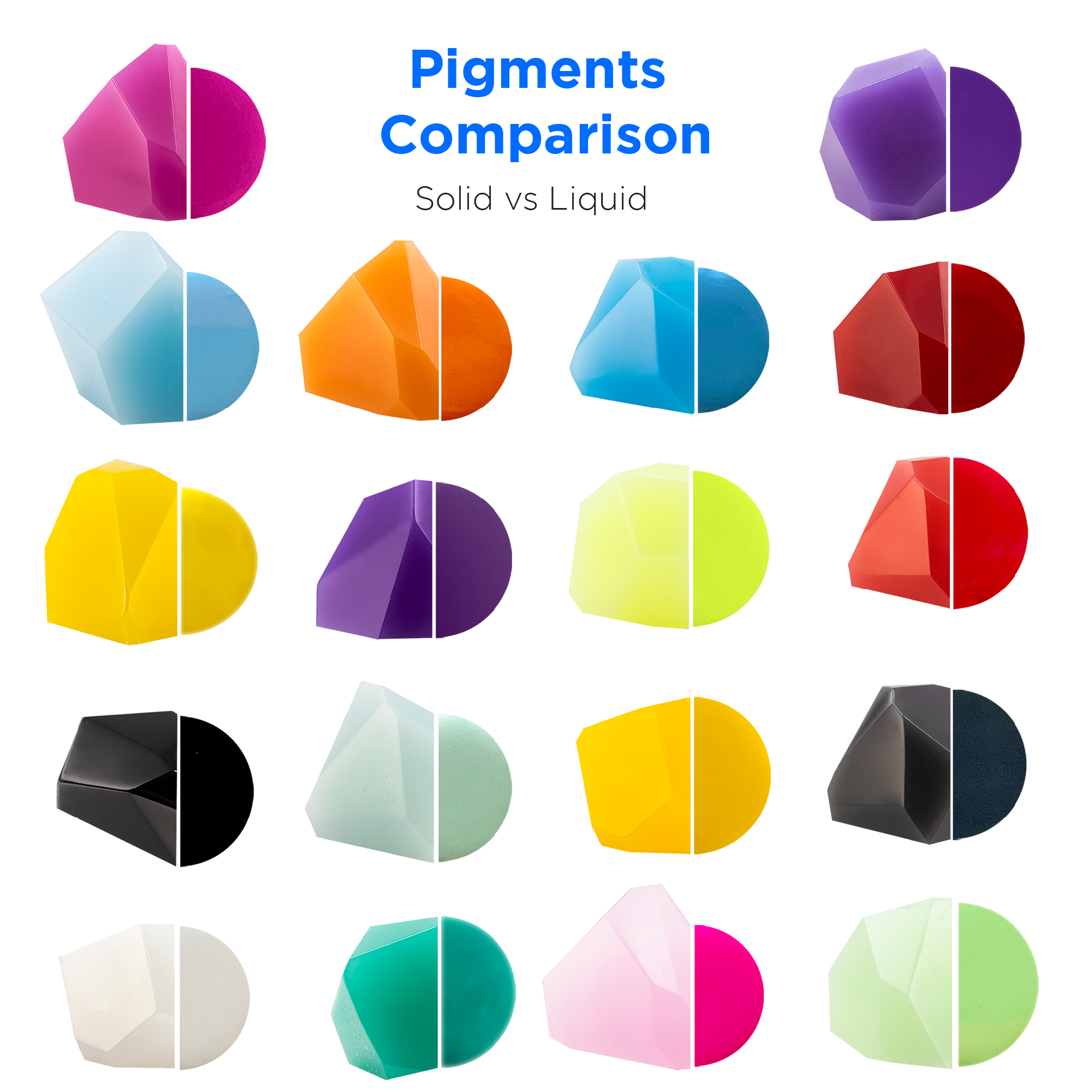 Resin Liquid Pigment - 18 Solid Colors - 0.33 oz/10 ml each