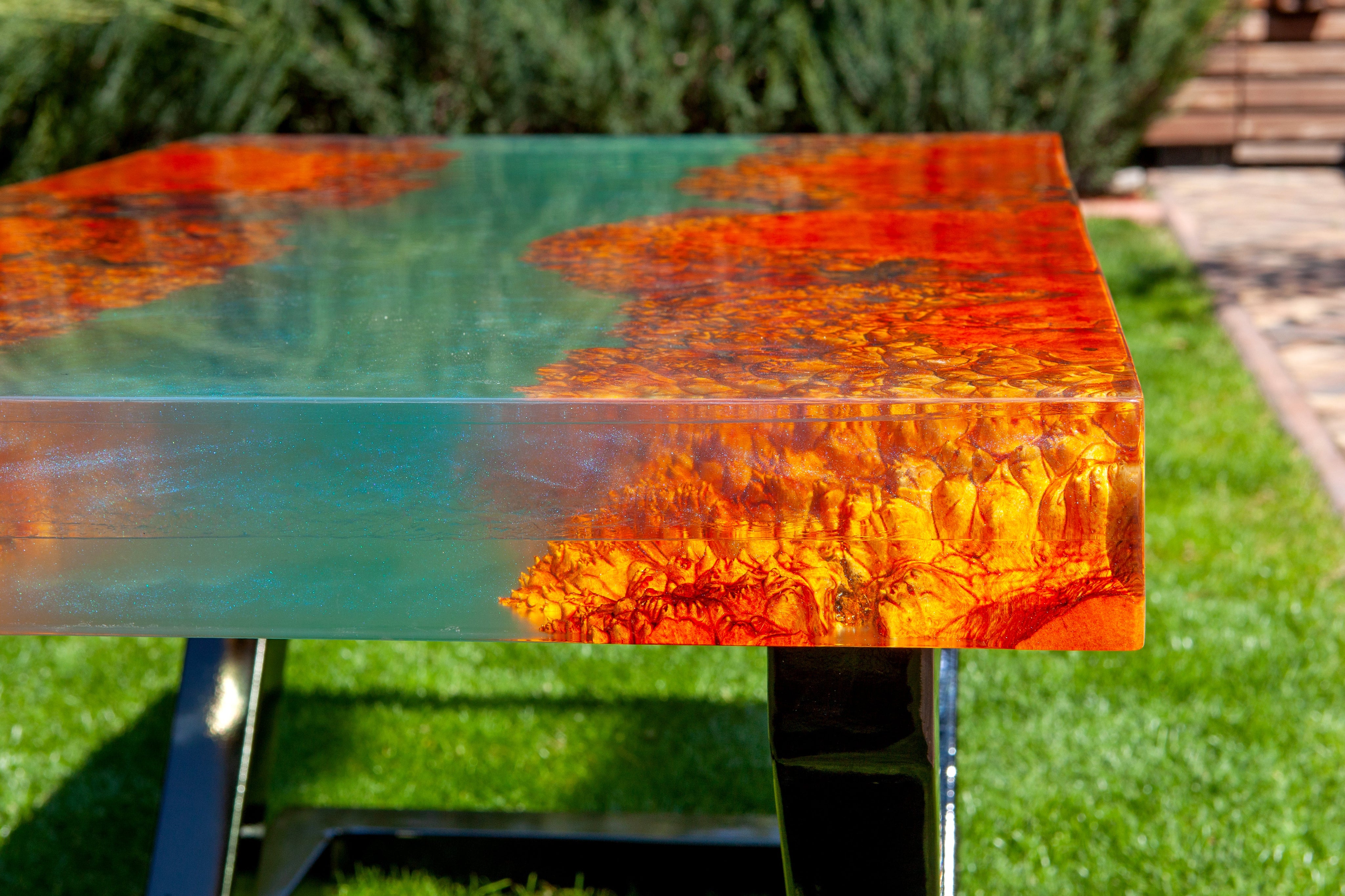 rolio deep pour epoxy resin river table