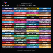 Mica Powder 72 Color Sample Set - 5g Bags