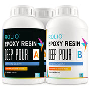 Rolio Deep Pour Epoxy Resin – 51 oz Kit (2:1 Mix | 4” Pour Depth | 48-Hour Cure)