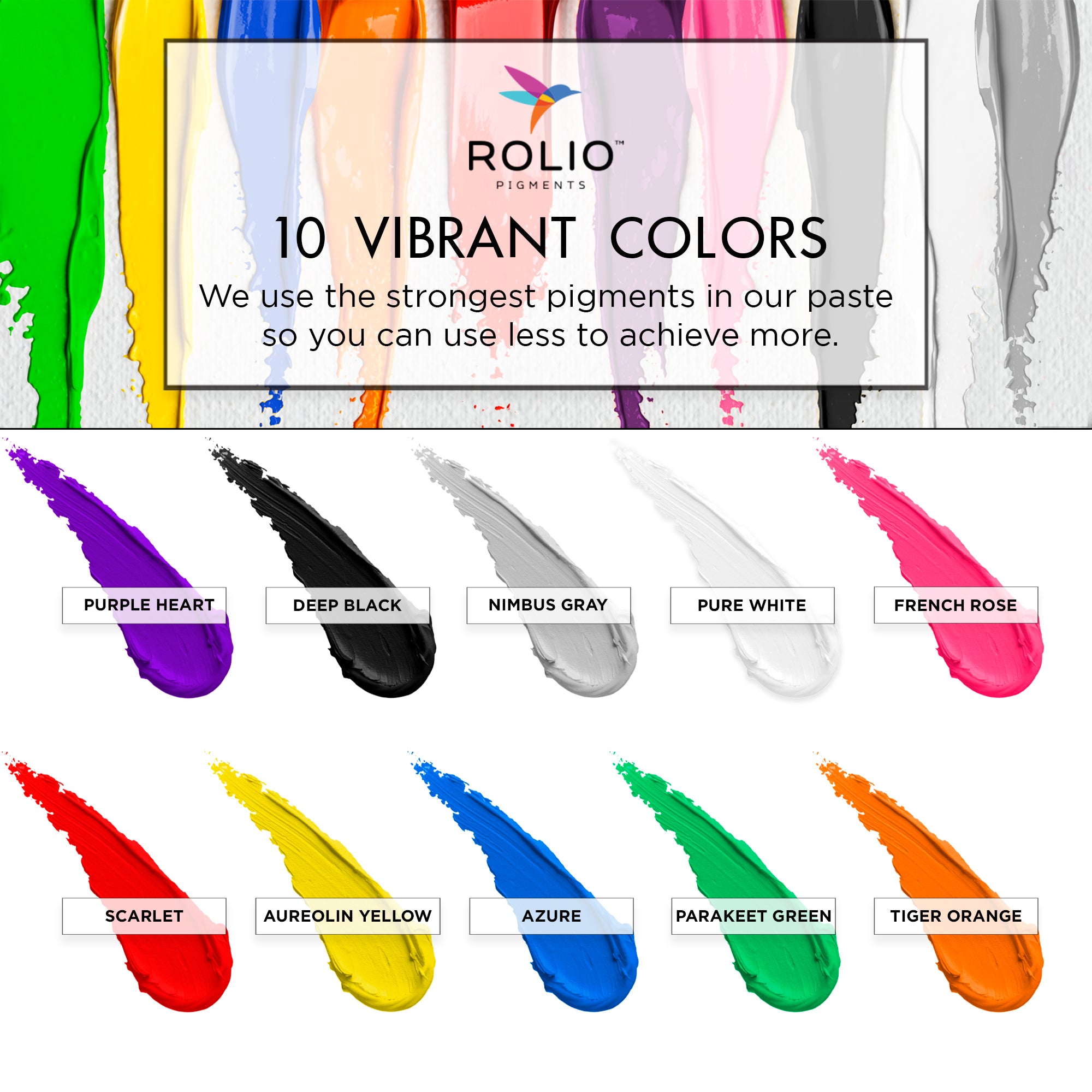 Epoxy Pigment Paste Set (10 Primary Colors) – Rolio Pigments