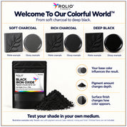 Black Iron Oxide Pigment (Fe3O4) - Cosmetic & Industrial Grade | 100g, 1 lb
