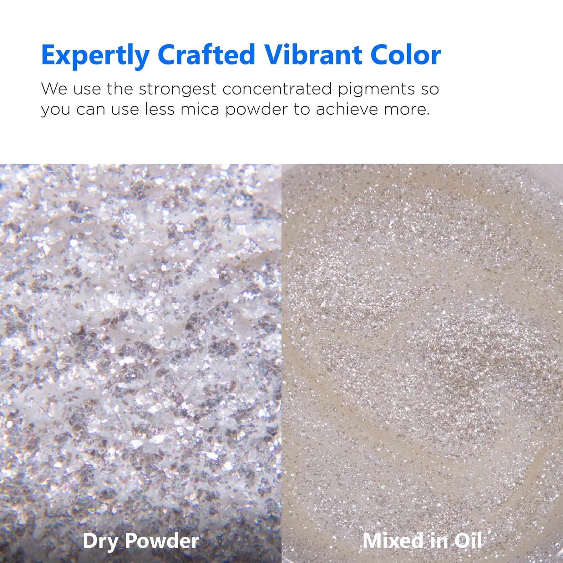 SILVER Mica Powder Pigment, Cosmetic Grade, Mica Powder for Resin