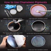Chameleon Mica Powder - 10 Color Shift Powder Pigment