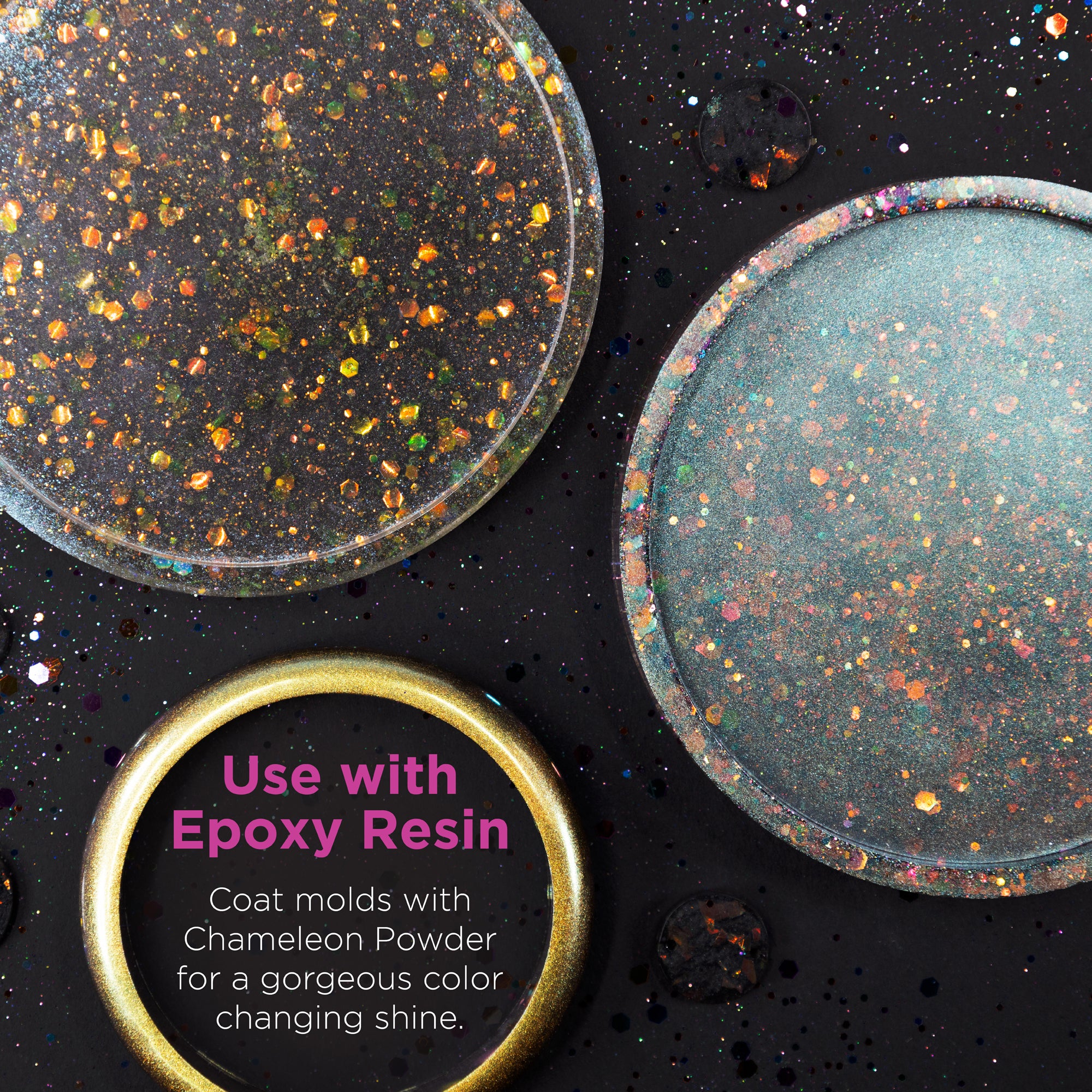 Chameleon Mica Powder for Epoxy Resin Color Shift Black,Transparent