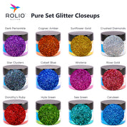 Vibrant Glitter Set 12 x 15g Colors - 1/64 & 1/128 size