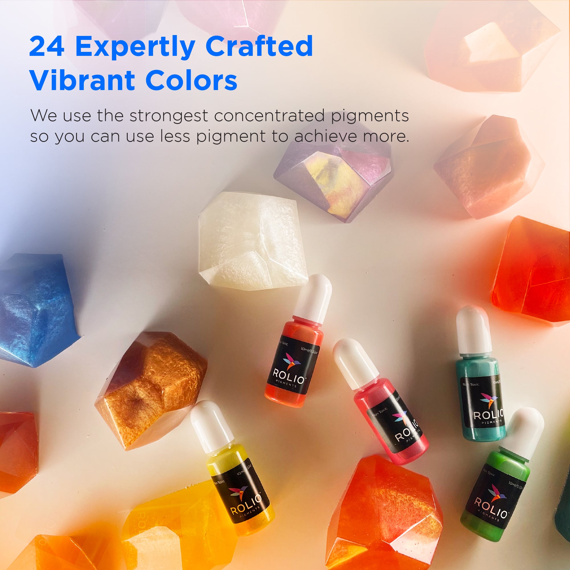 Vibrant colors for resin, Liquid pigments