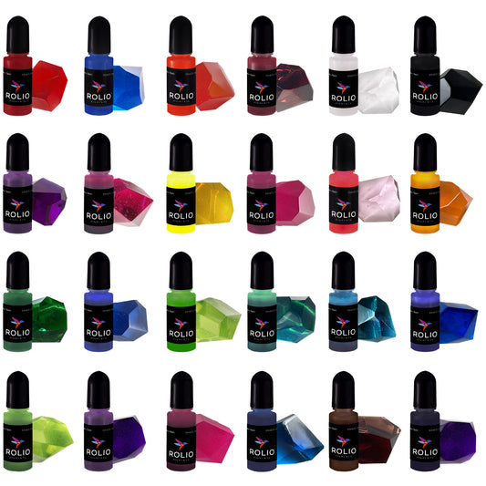 Resin Liquid Pigment - 24 Translucent Colors - 0.33 oz/10 ml each