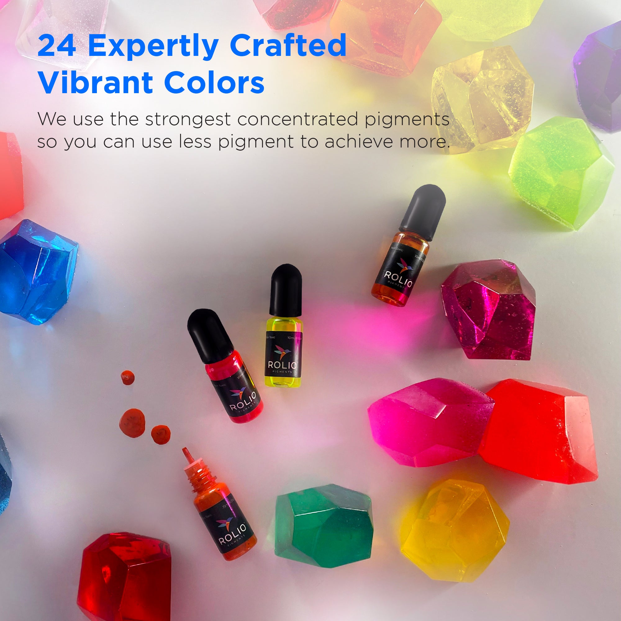 Resin Liquid Pigment - 24 Translucent Colors - 0.33 oz/10 ml each